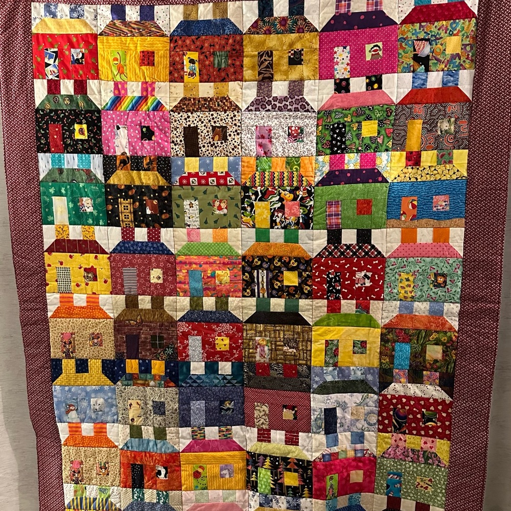 Handmade quilt, 86 x 52, vintage design - Picture 10 of 10